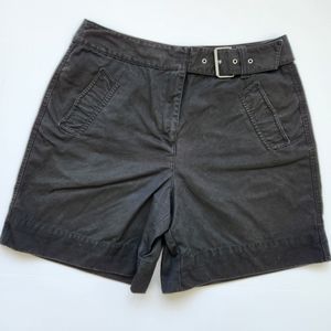 Talbots Shorts Black Denim Buckle Women's Size 12